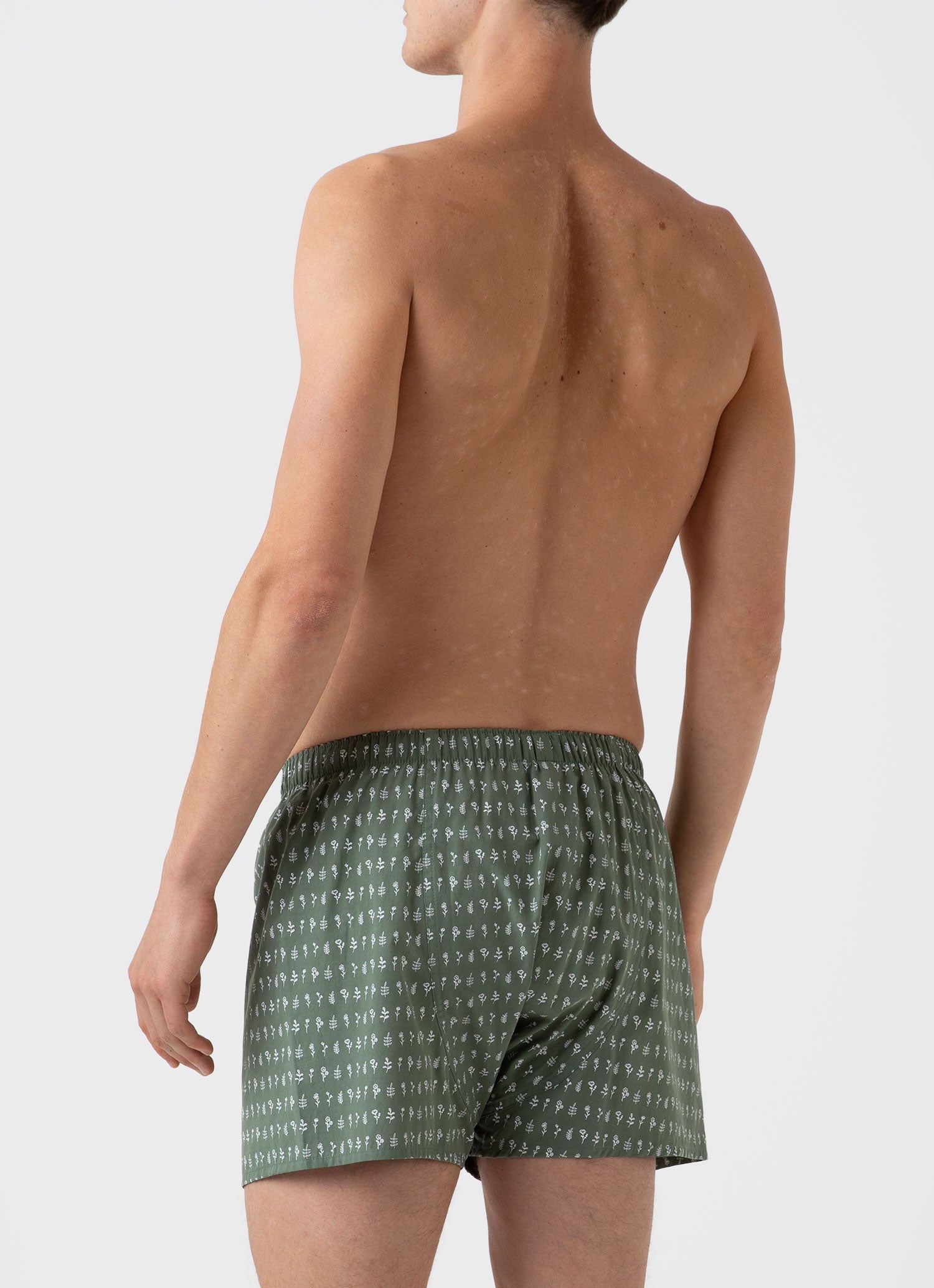 Men's Classic Print Boxer Shorts in Thyme Mini Florals