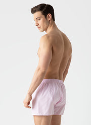 Men's Classic Boxer Shorts in Pink Gingham