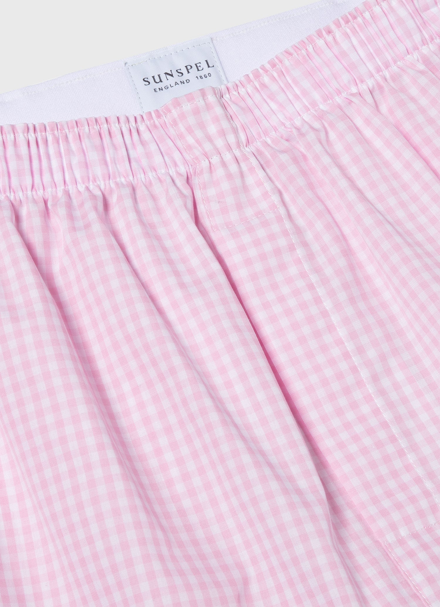 Men's Classic Boxer Shorts in Pink Gingham