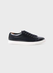 Men's Leather Tennis Shoes in Navy