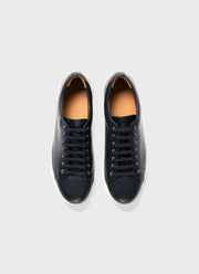 Men's Leather Tennis Shoes in Navy