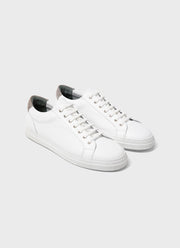 Men's Leather Tennis Shoes in White