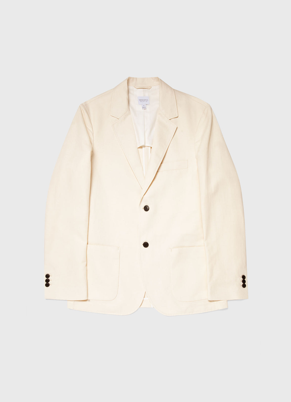 Men's Cotton Linen Unstructured Blazer in Undyed