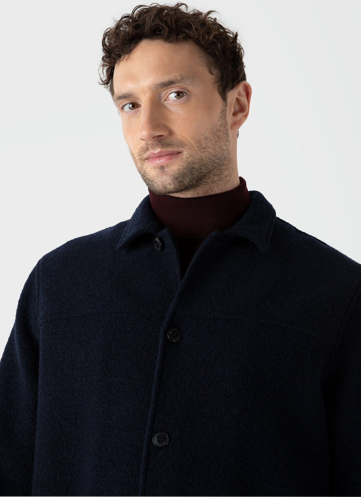 Men's Wool Donkey Jacket in Navy