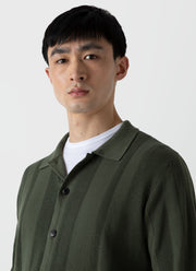 Men's Rib Knit Jacket in Hunter Green