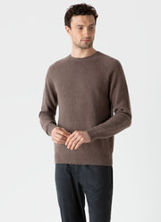 Men's Lambswool Crew Neck Jumper in Cedar