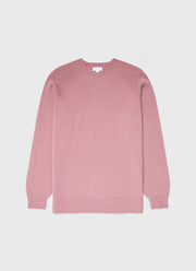 Men's Lambswool Crew Neck Jumper in Vintage Pink