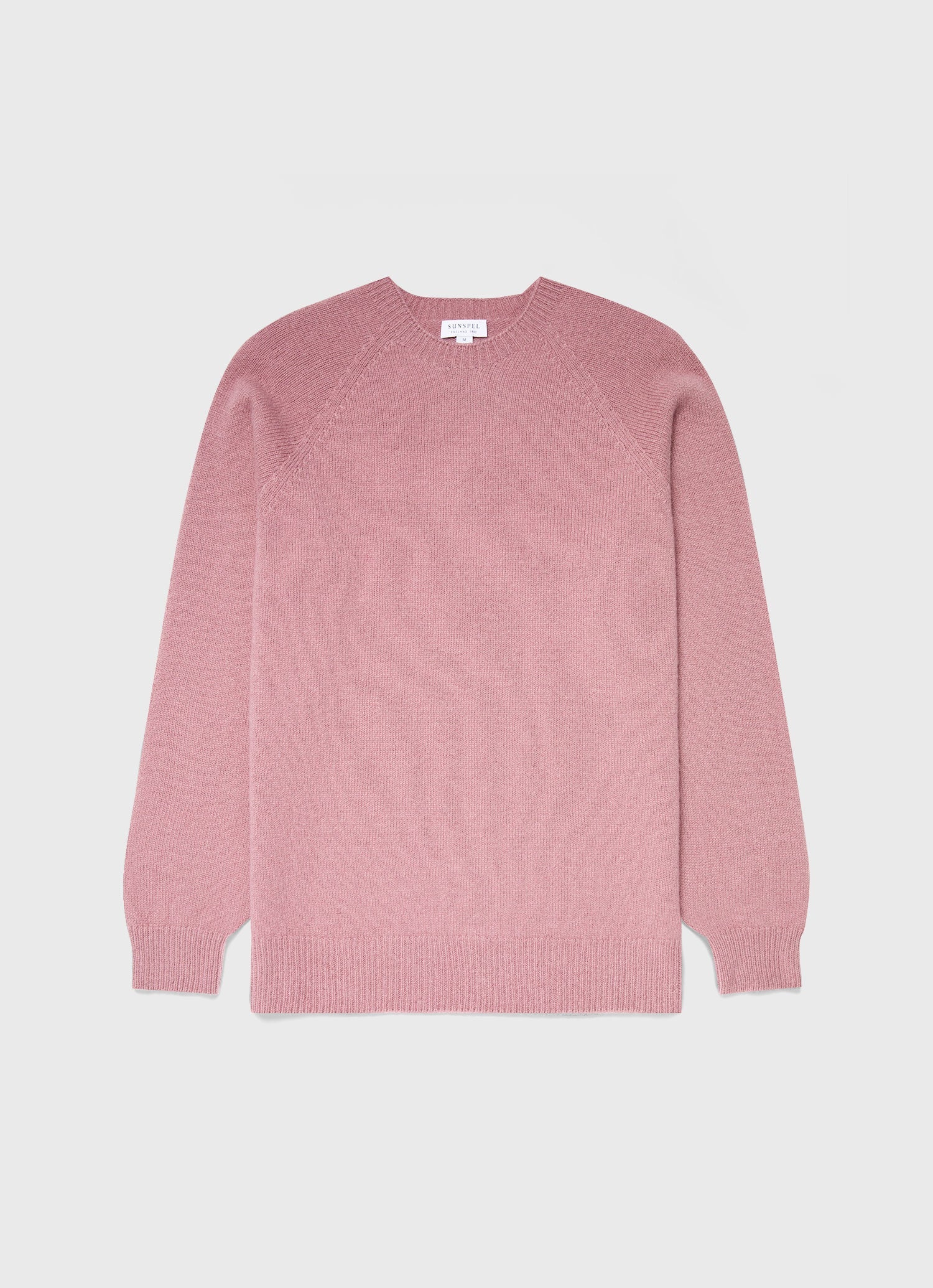 Men's Lambswool Crew Neck Jumper in Vintage Pink