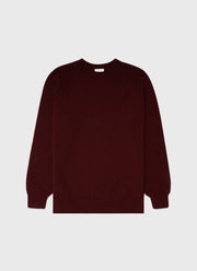 Men's Lambswool Crew Neck Jumper in Maroon