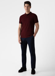 Men's Piqué Polo Shirt in Maroon