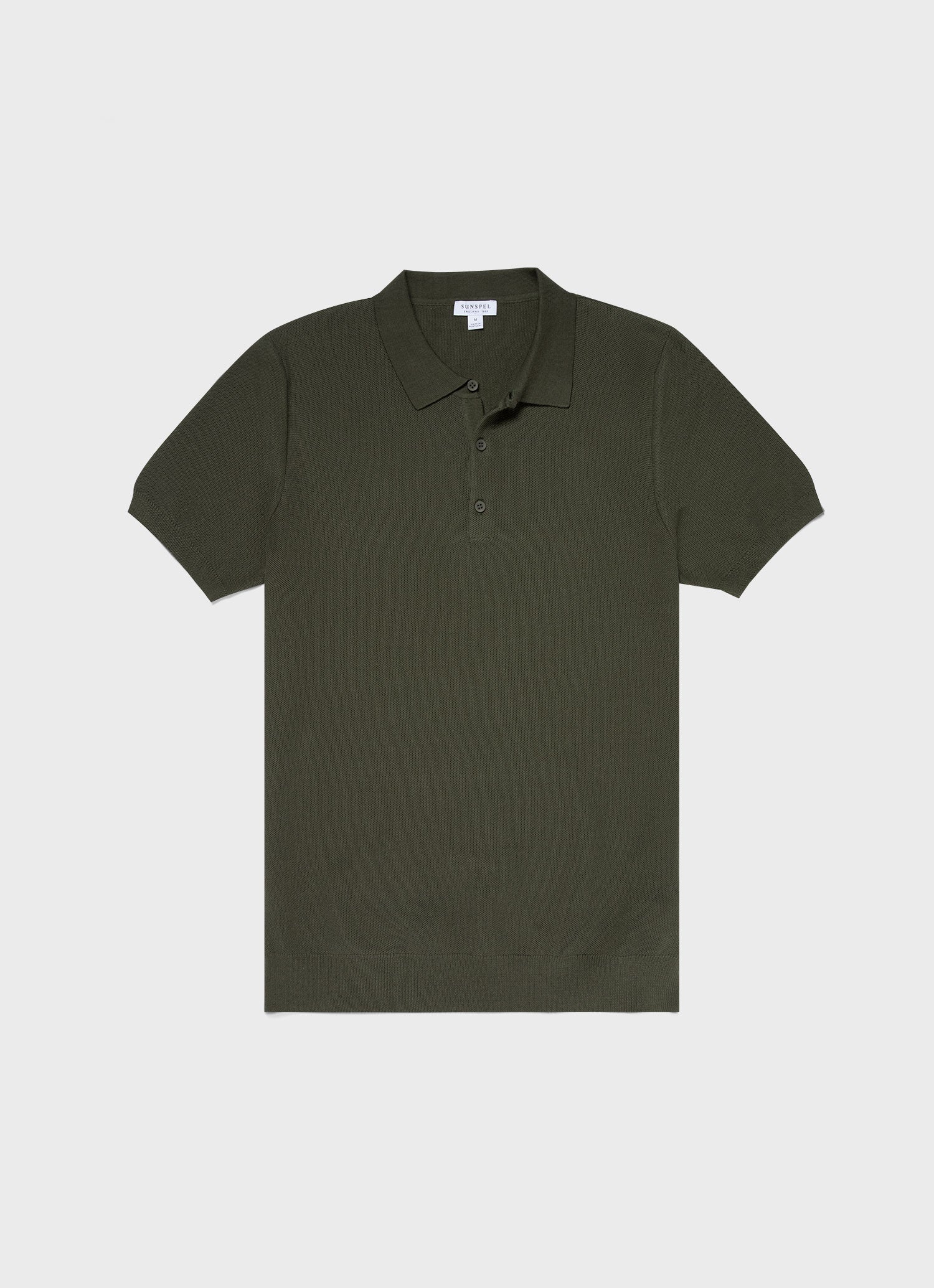 Men's Knit Polo Shirt in Hunter Green