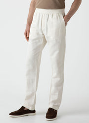 Men's Cotton Linen Drawstring Trouser in Undyed