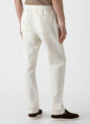 Men's Cotton Linen Drawstring Trouser in Undyed