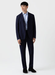 Men's Slim Fit Wool Trouser in Navy