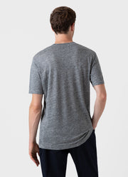 Men's Linen T-shirt in Mid Grey Melange
