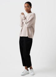 Women's Relaxed Loopback Sweatshirt in Light Sand