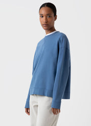 Women's Relaxed Loopback Sweatshirt in Bluestone