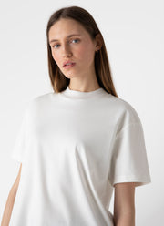 Women's Mock Neck T-shirt in Ecru