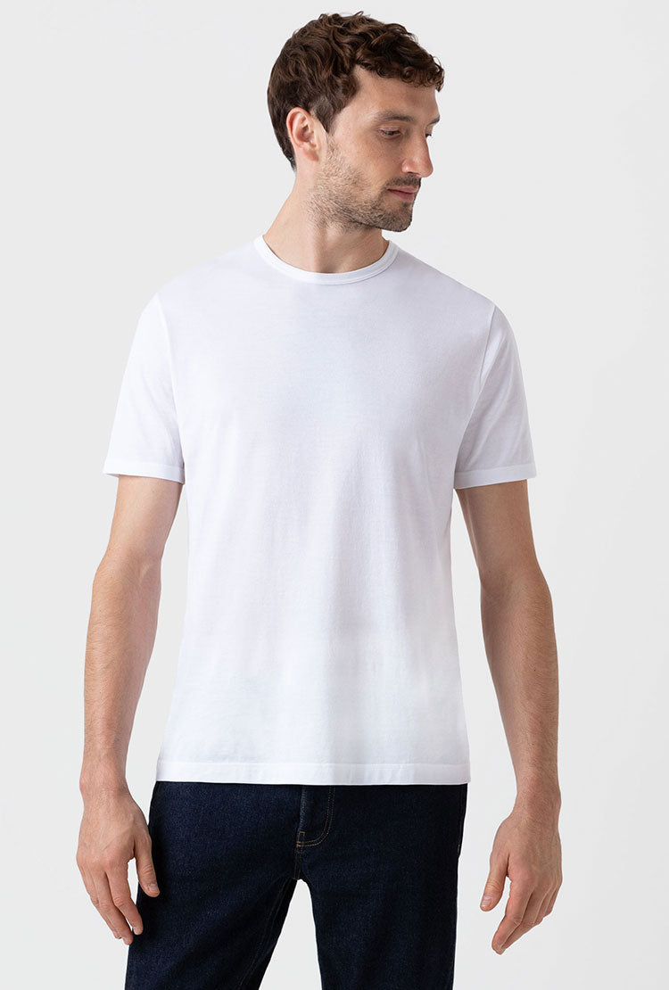 White Crew Neck Tee, T-Shirts For Men