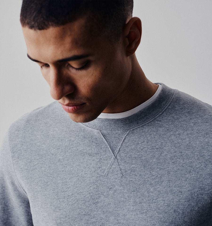 Men's Loopback Sweatshirt in Thyme | Sunspel