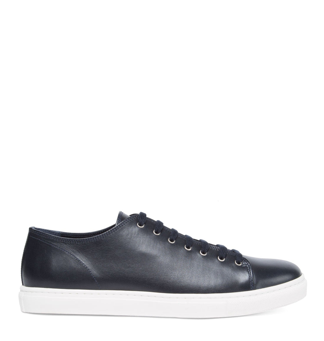 Leather Tennis Shoe in Navy