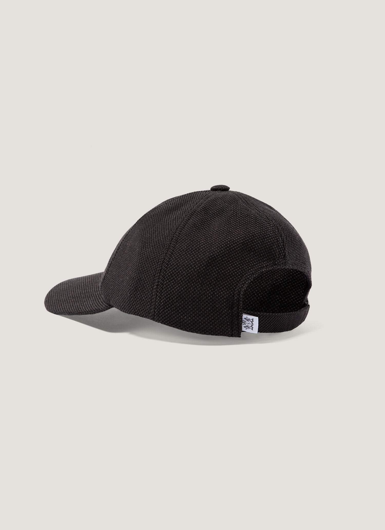 Men's Textured Wool Cap in Truffle