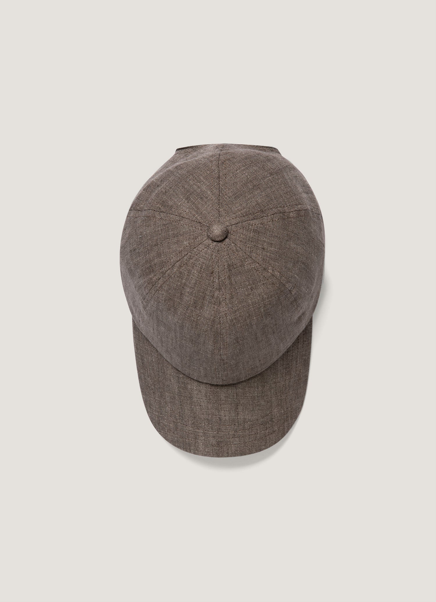 Men's Linen Cap in Dark Walnut | Sunspel