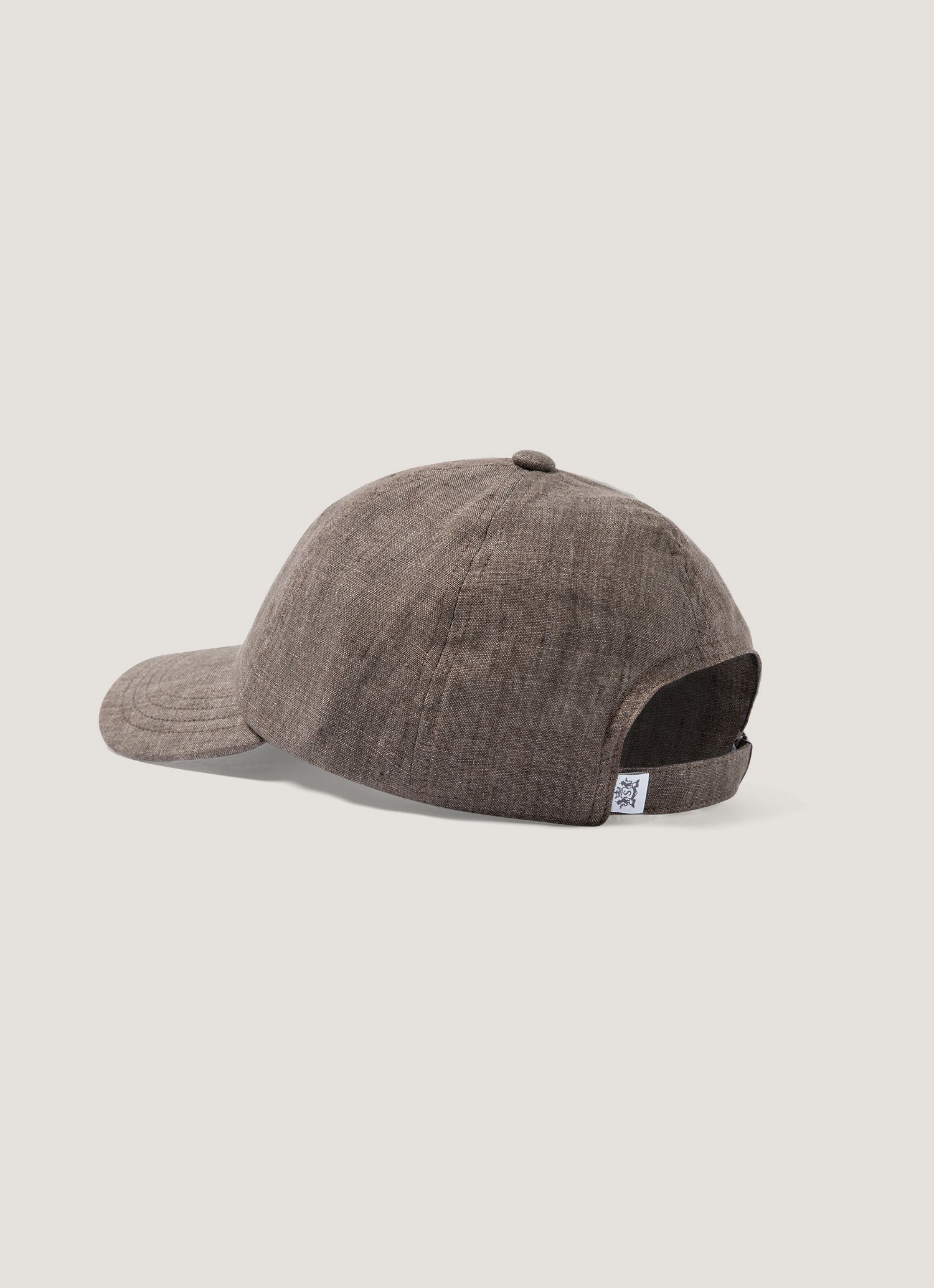 Men's Linen Cap in Dark Walnut | Sunspel