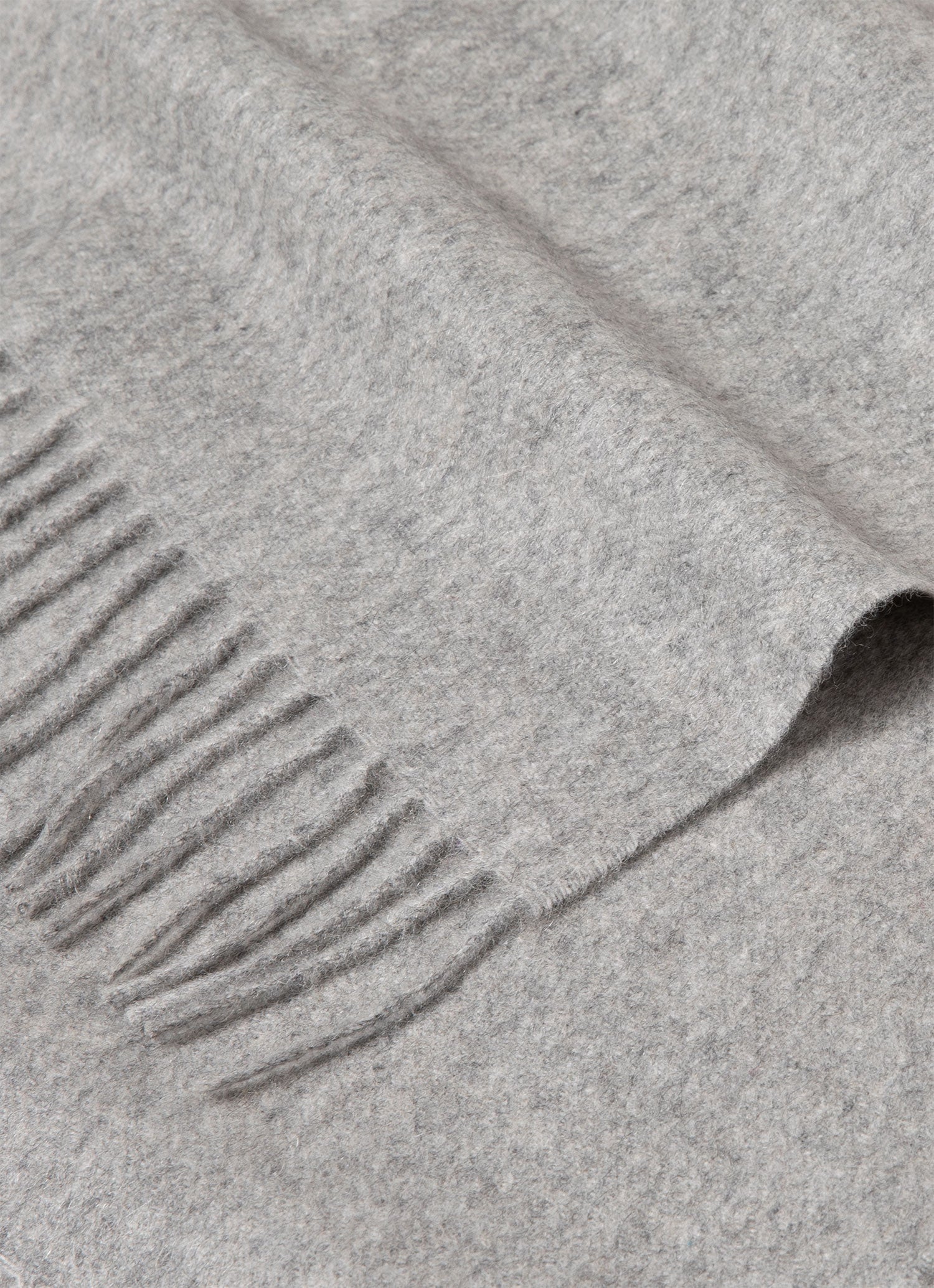 Grey Melange Cashmere Wool Scarf