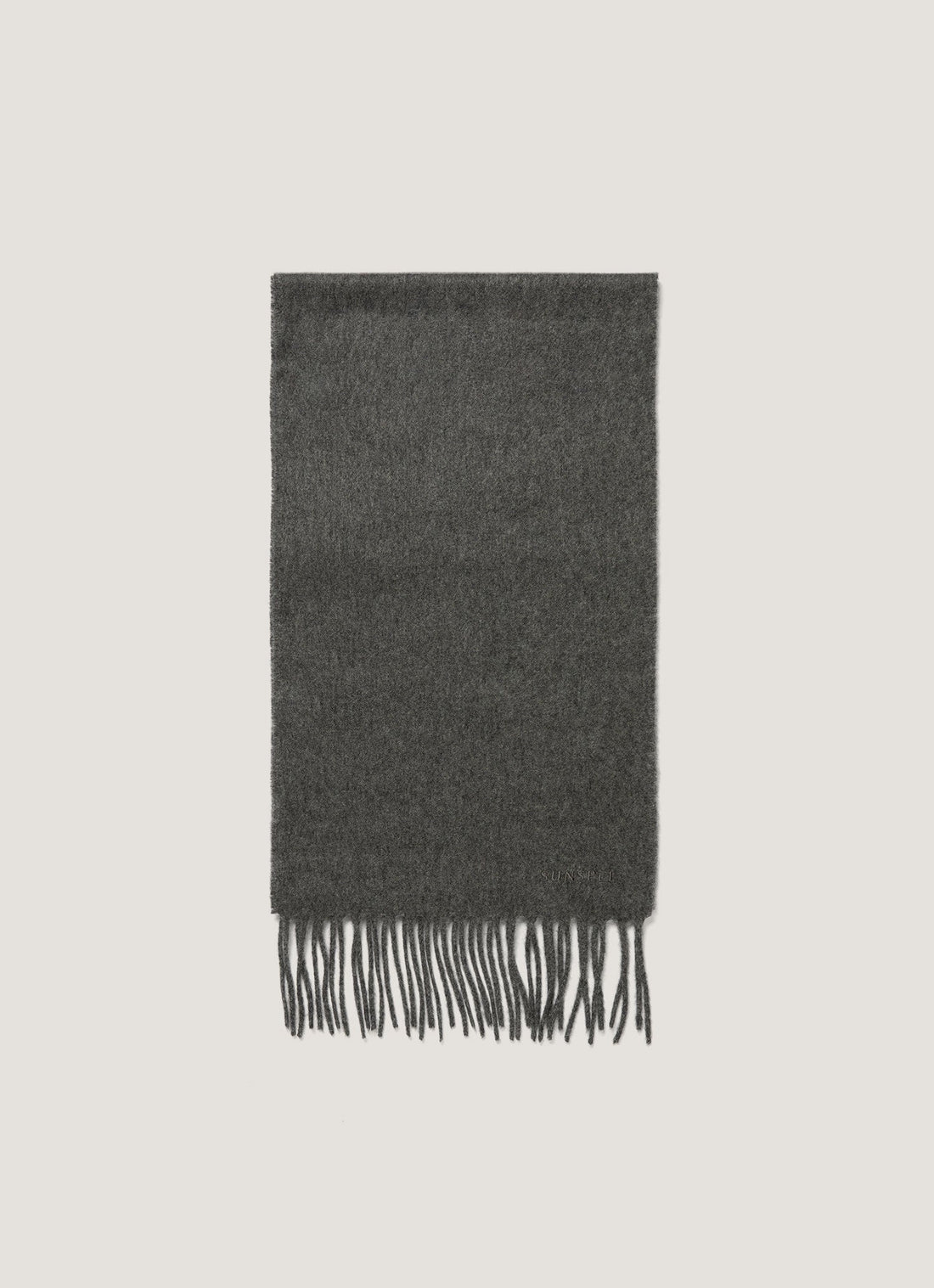 Men's Cashmere Scarf in Charcoal Melange
