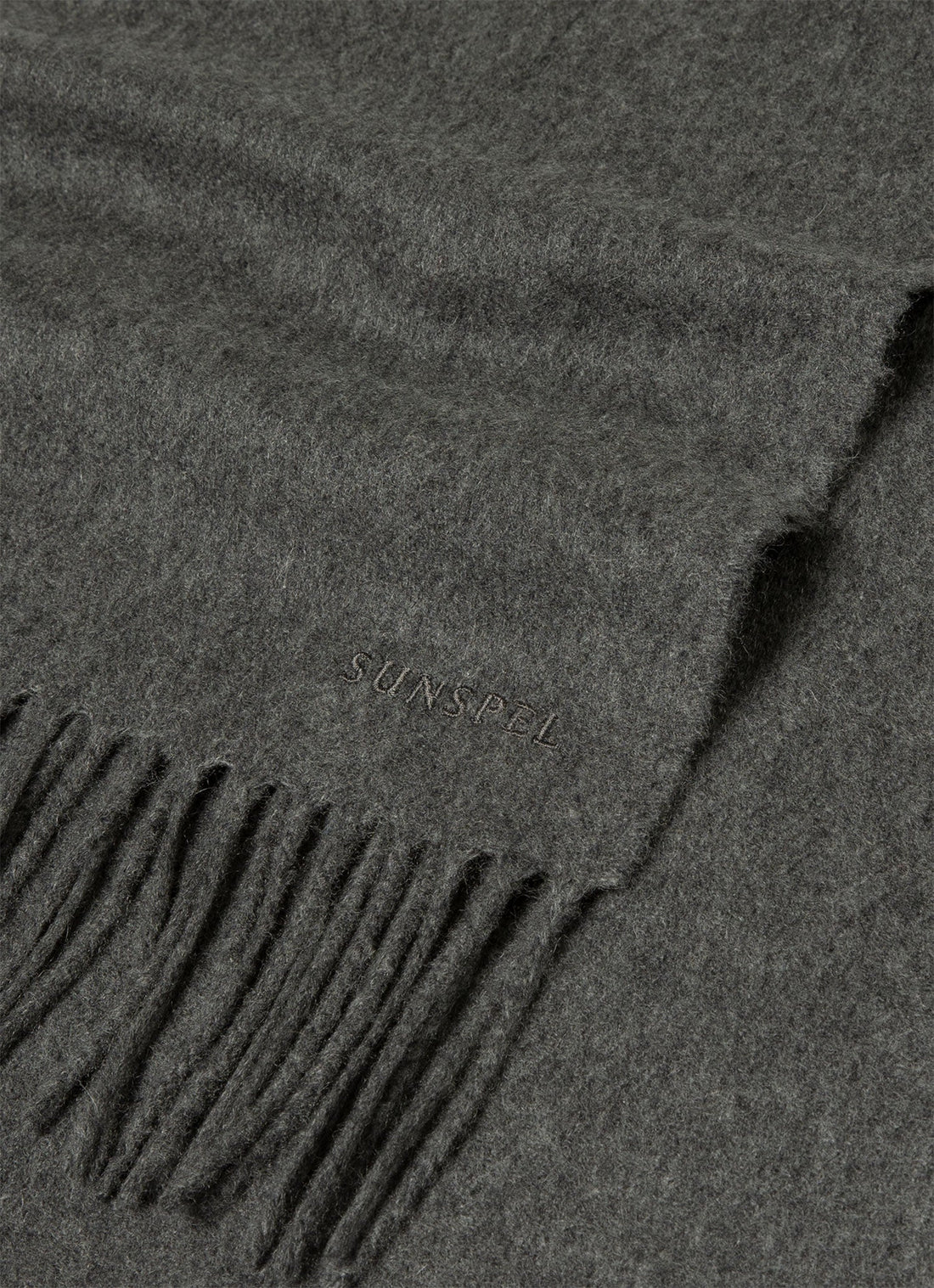 Men's Cashmere Scarf in Charcoal Melange