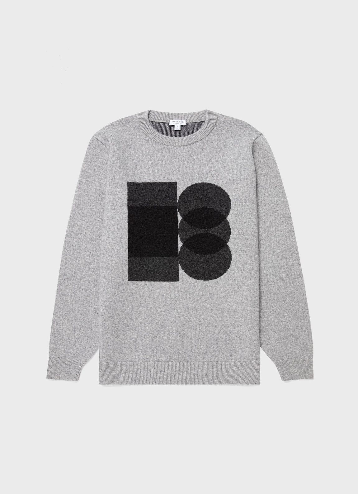 Men's Craig Ward Lambswool Jumper in Grey Melange