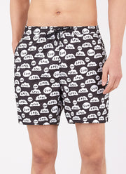 Men's David Shrigley Swim Shorts in Black