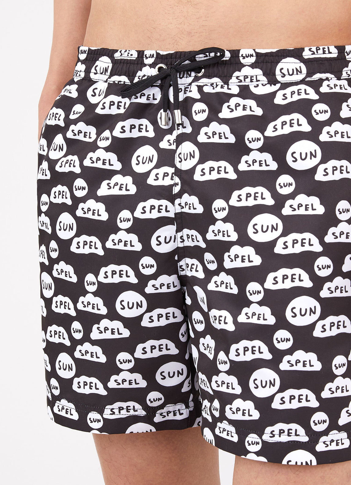 Men's David Shrigley Swim Shorts in Black