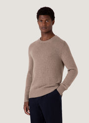 Men's Roxburgh Cashmere Jumper in Natural Brown