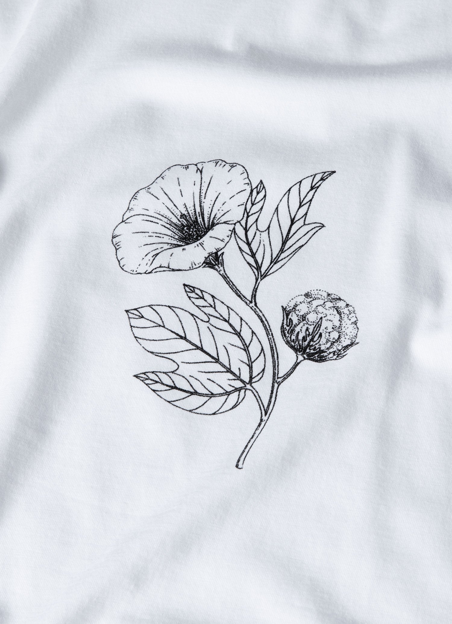 Men's Flower Print T-shirt in White