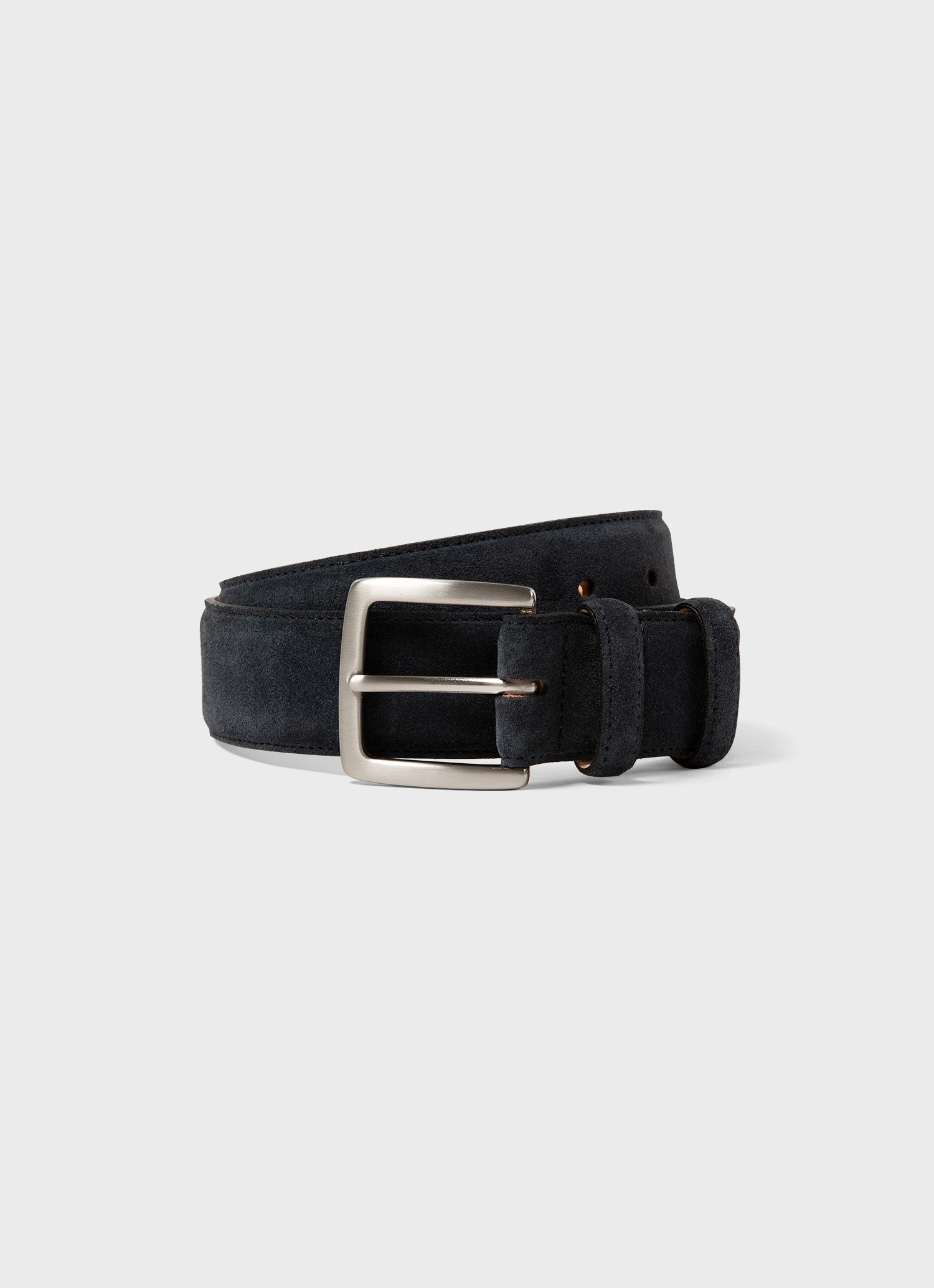 Men's Suede Belt in Navy