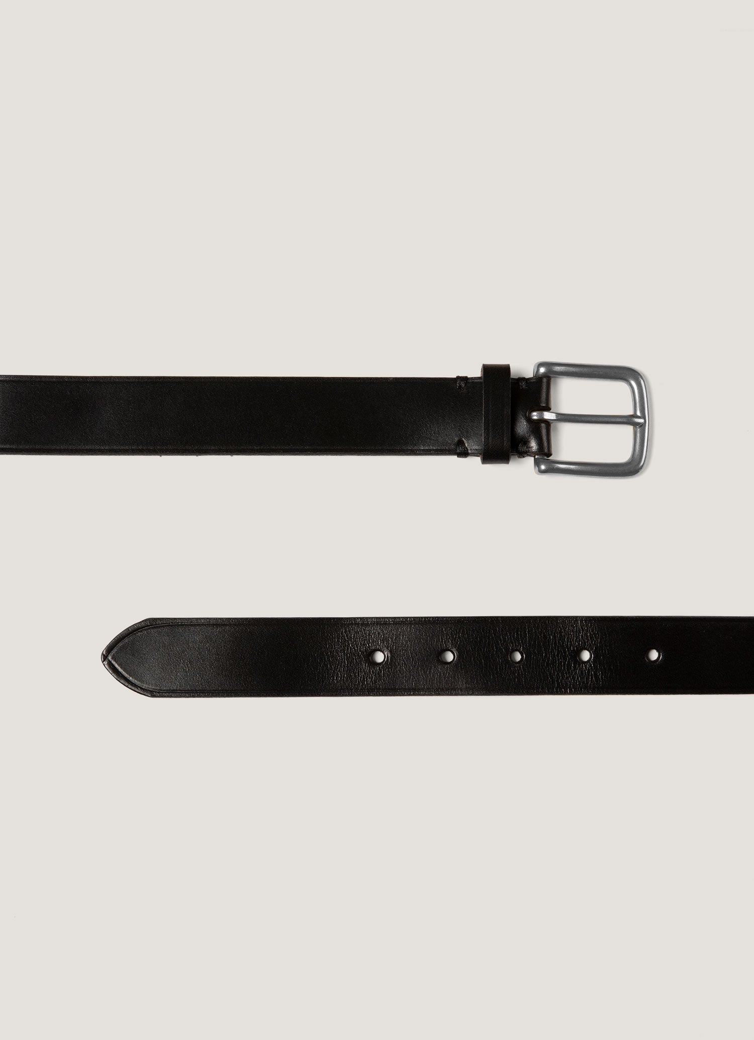 Men's Leather Belt in Black | Sunspel