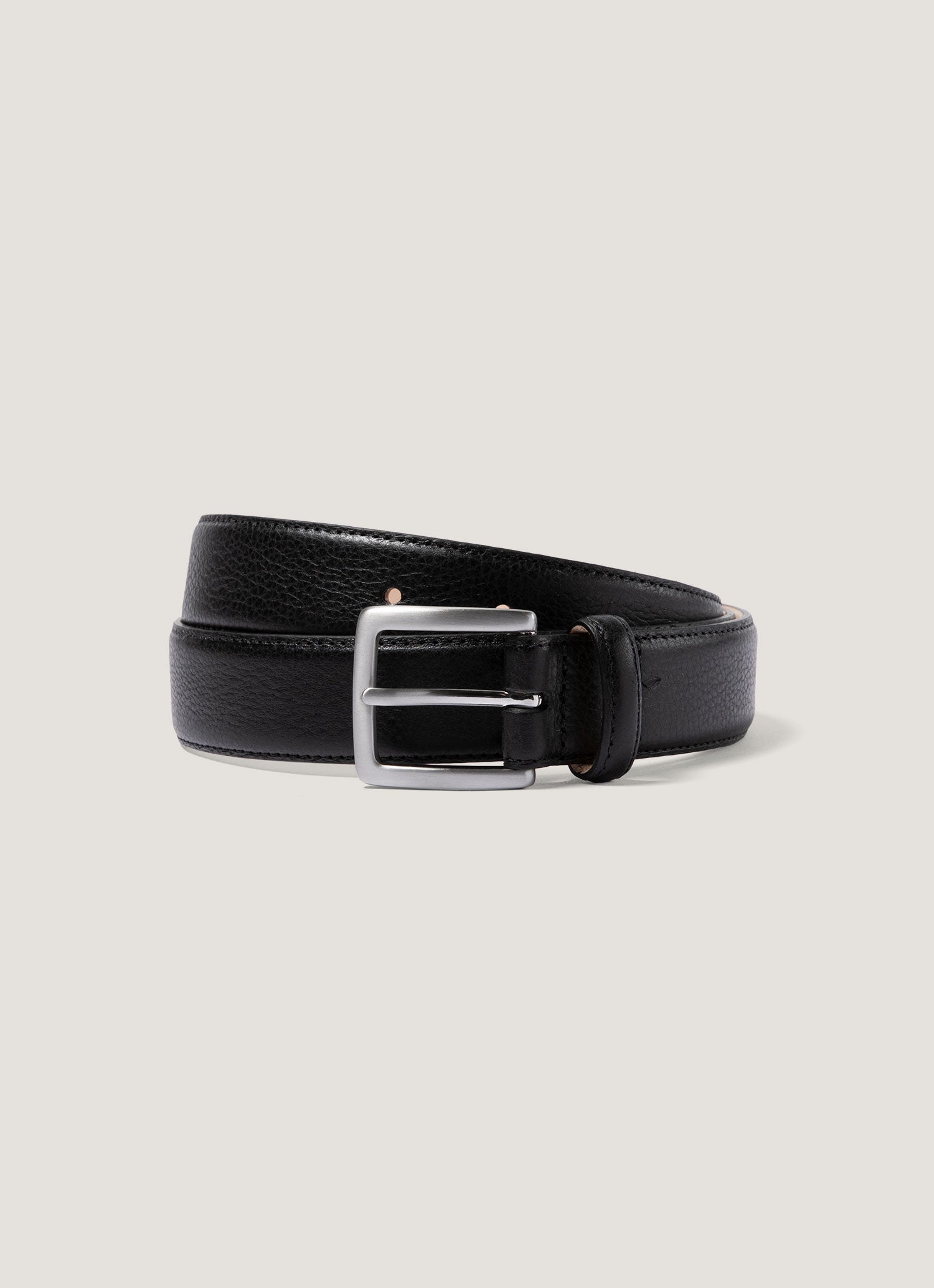 Men's Smart Leather Belt in Black | Sunspel
