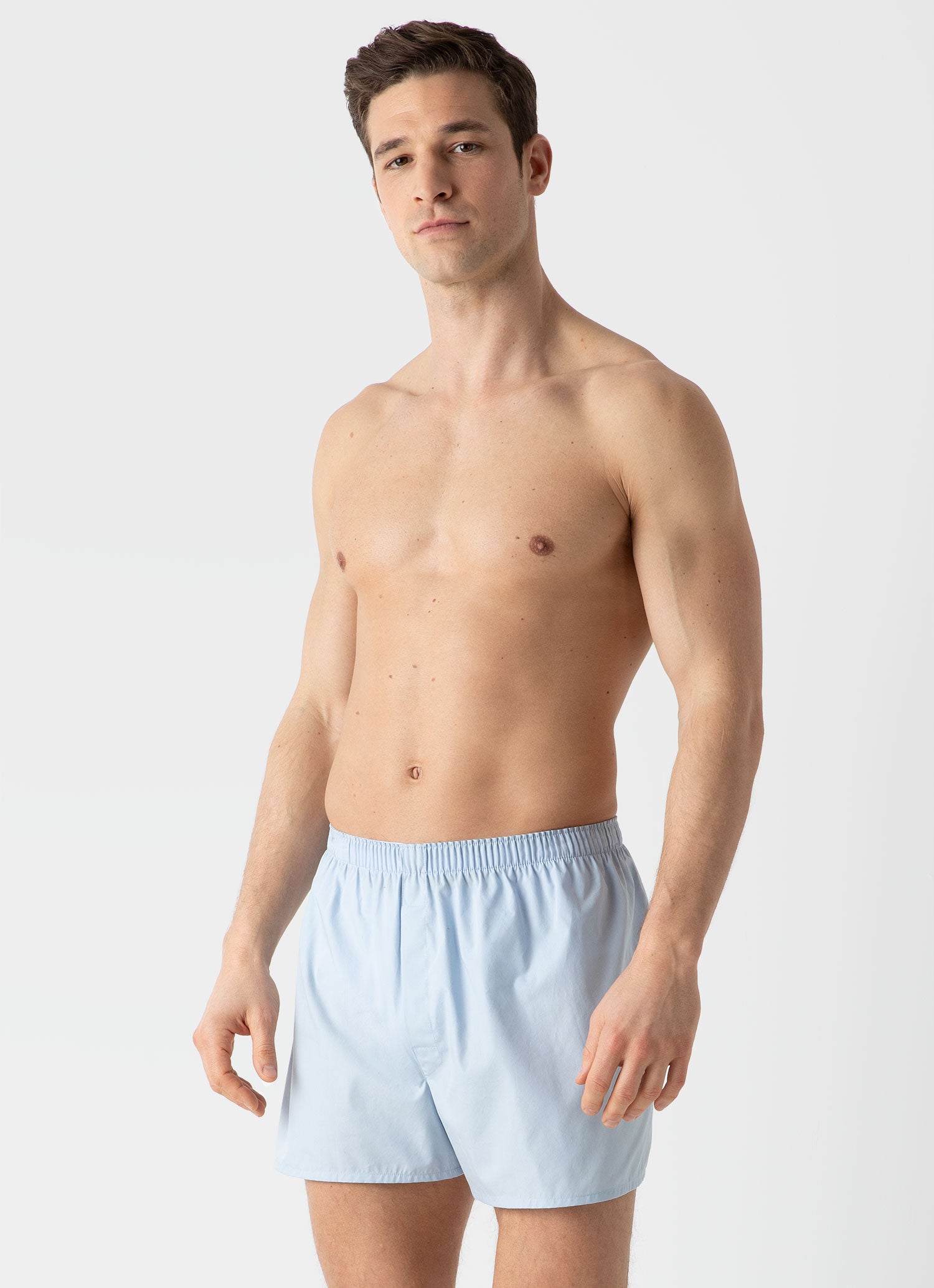 Men's Classic Boxer Shorts in Plain Blue