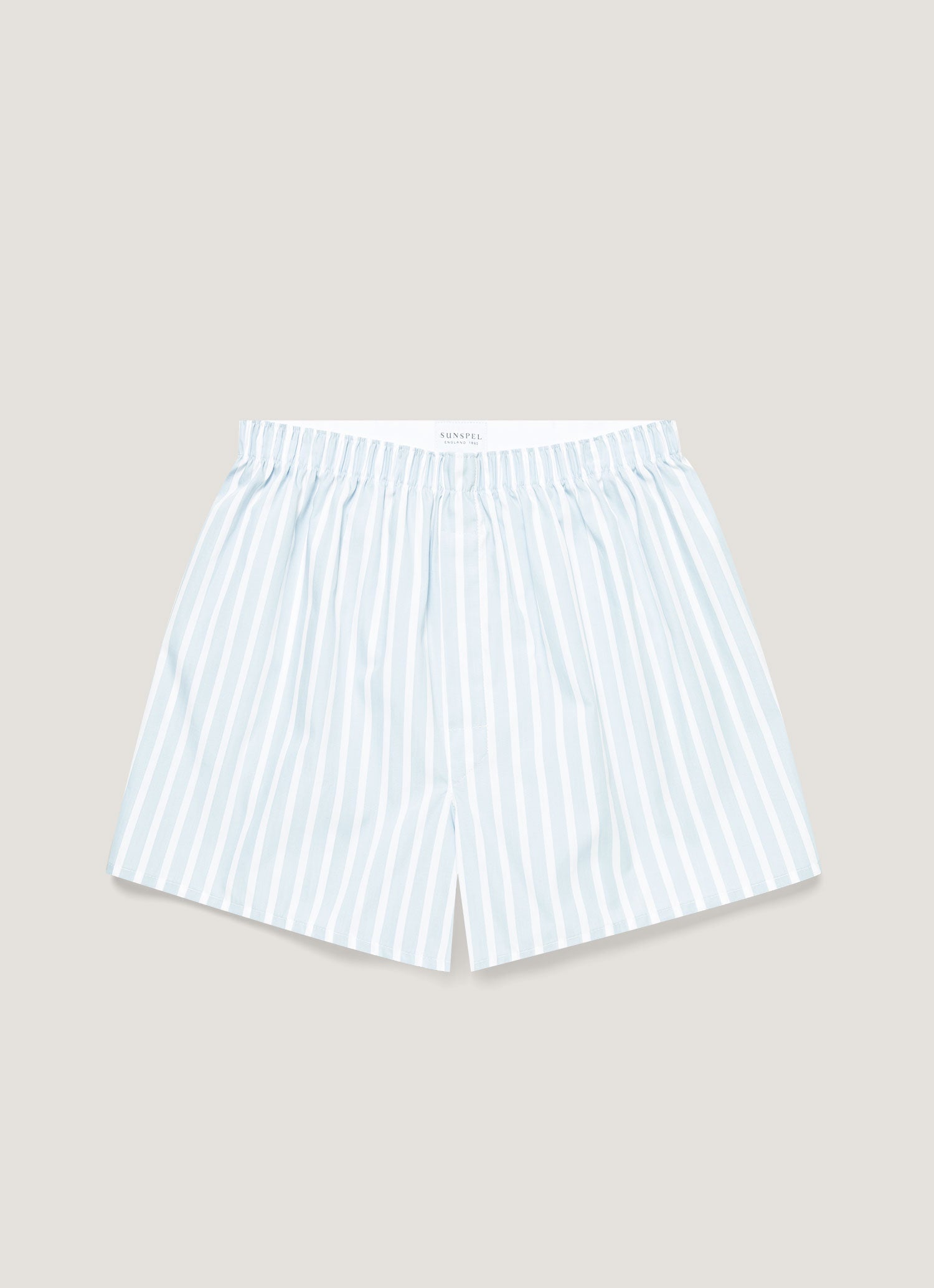 Men's Classic Boxer Short in Sky Blue/White
