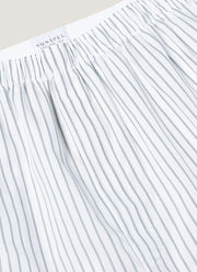 Men's Classic Boxer Shorts in White/Blue/Green