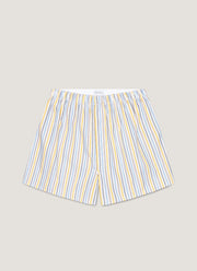 Men's Classic Boxer Shorts in Yellow/Brown/Blue