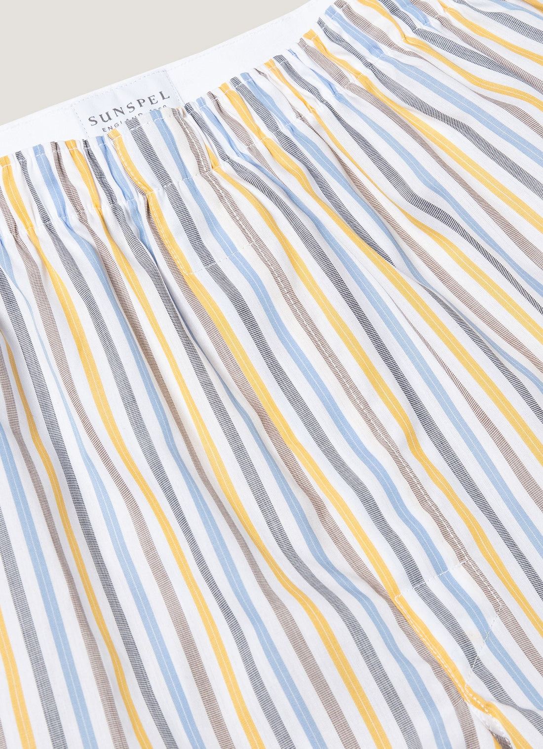 Men's Classic Boxer Shorts in Yellow/Brown/Blue