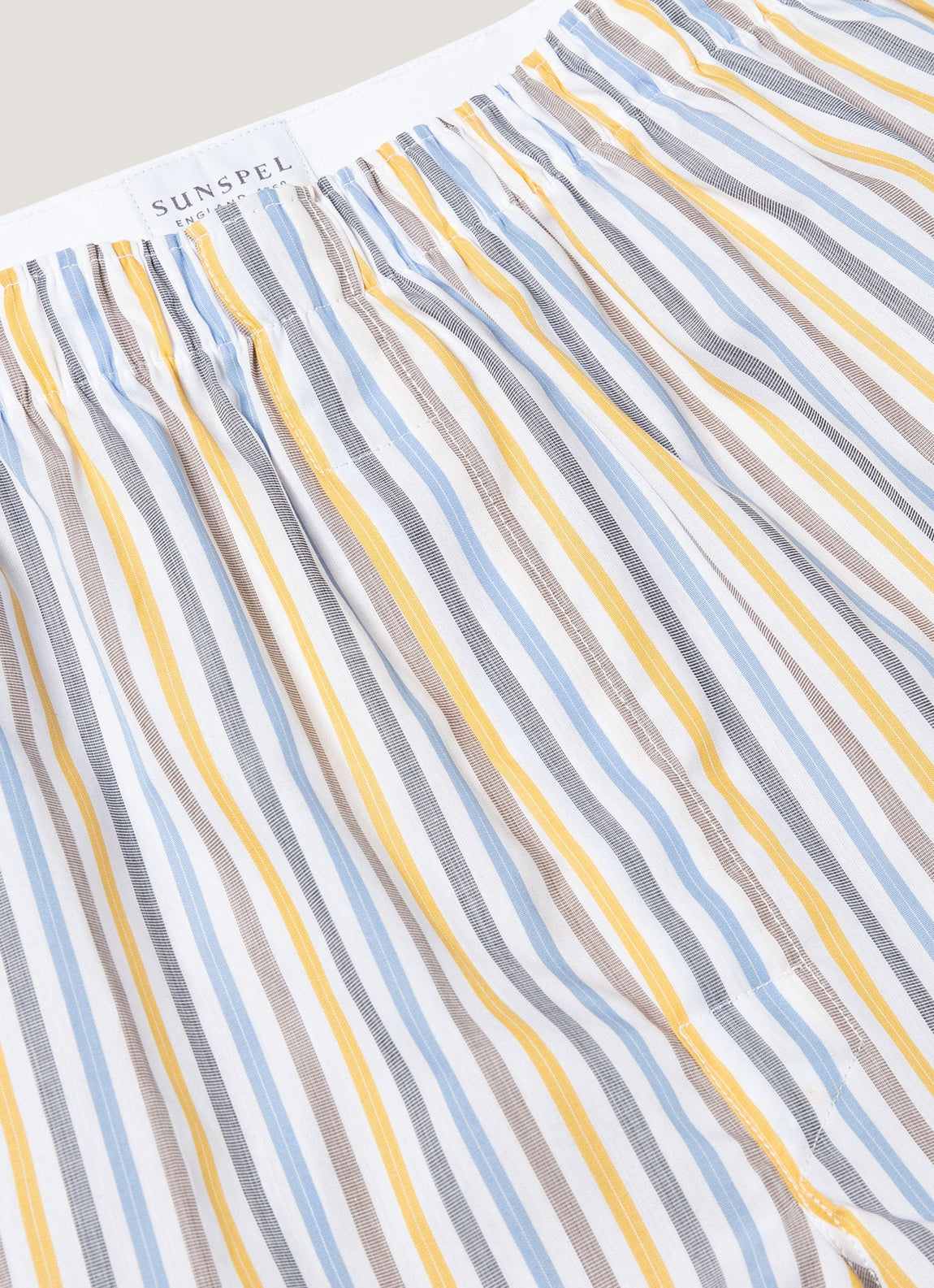 Men's Classic Boxer Shorts in Yellow/Brown/Blue