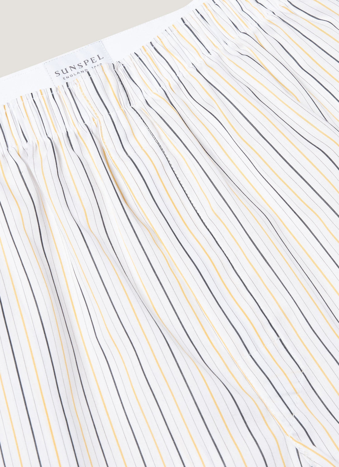 Men's Classic Boxer Shorts in White/Blue/Yellow