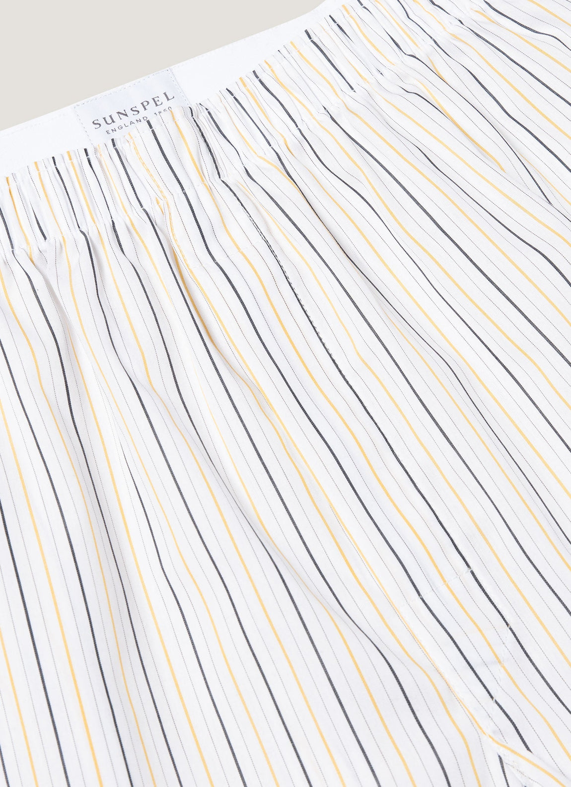 Men's Classic Boxer Shorts in White/Blue/Yellow