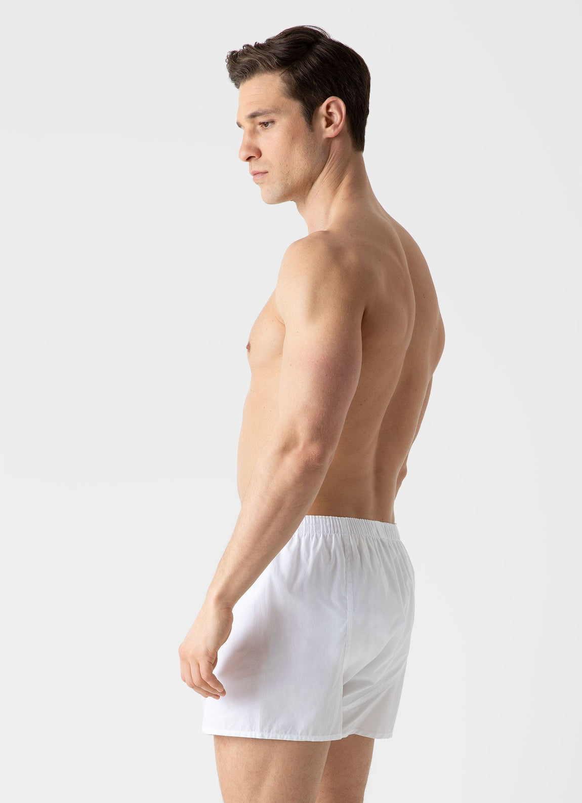 Men's Cotton Woven Boxer Shorts White –