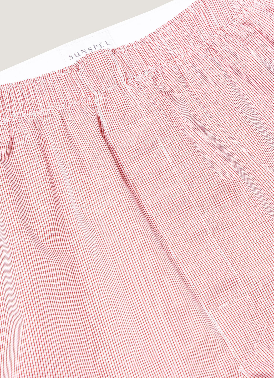 Men's Classic Boxer Shorts in Red Micro Gingham