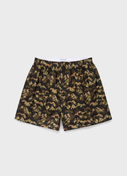 Men's Classic Boxer Shorts in Liberty Fabric Green Mount Olympus
